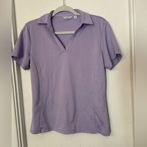 Lady Hagen Purple Fitted Polo Shirt size medium